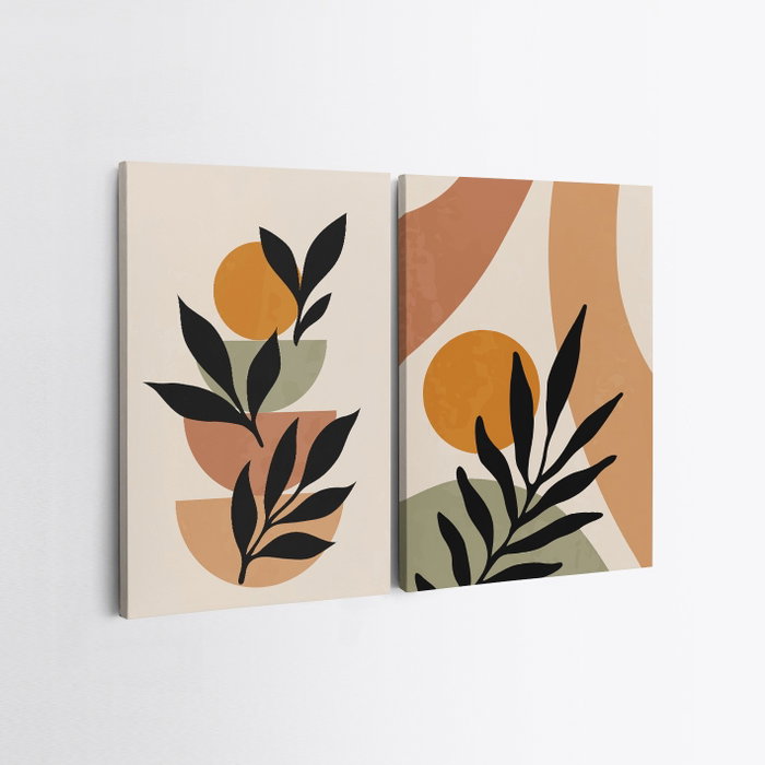 Wallity 2KNV4271 Lienzos Decorativos Multicolor (2 piezas de 50 x 70 cm)
